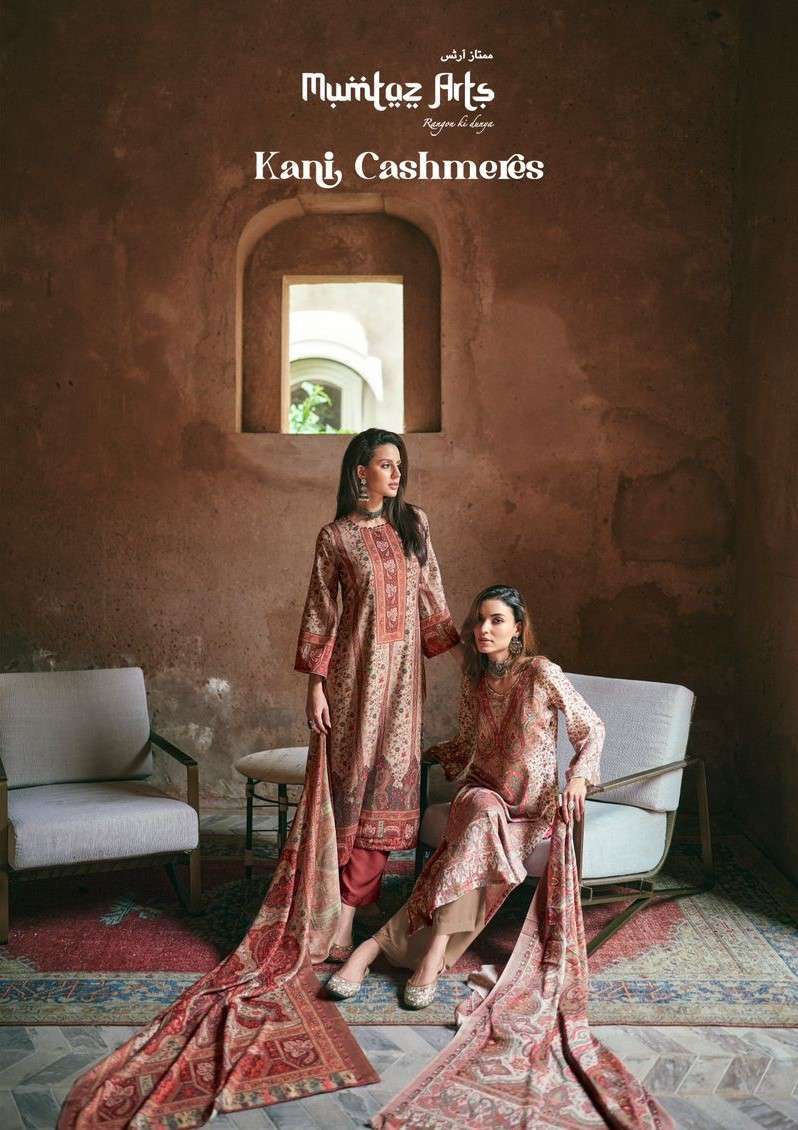 KANI CASHMERES BY MUMTAZ ARTS 74001 TO 74007 SERIES PASHMINA PRINT WINTER WEAR DRESSES