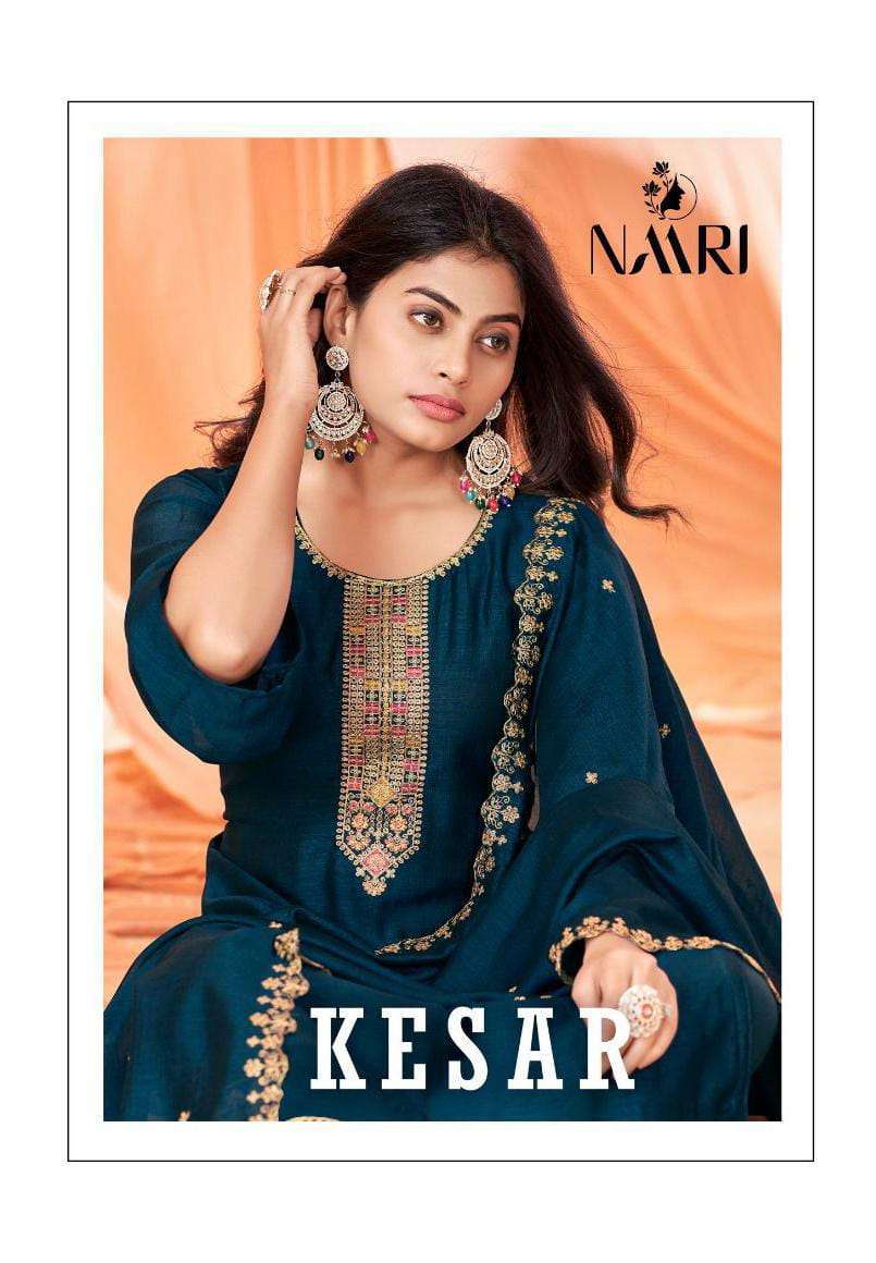 KESAR BY NAARI 29001 TO 29004 SERIES VICHITRA SILK EMBROIDERY WORK DRESSES