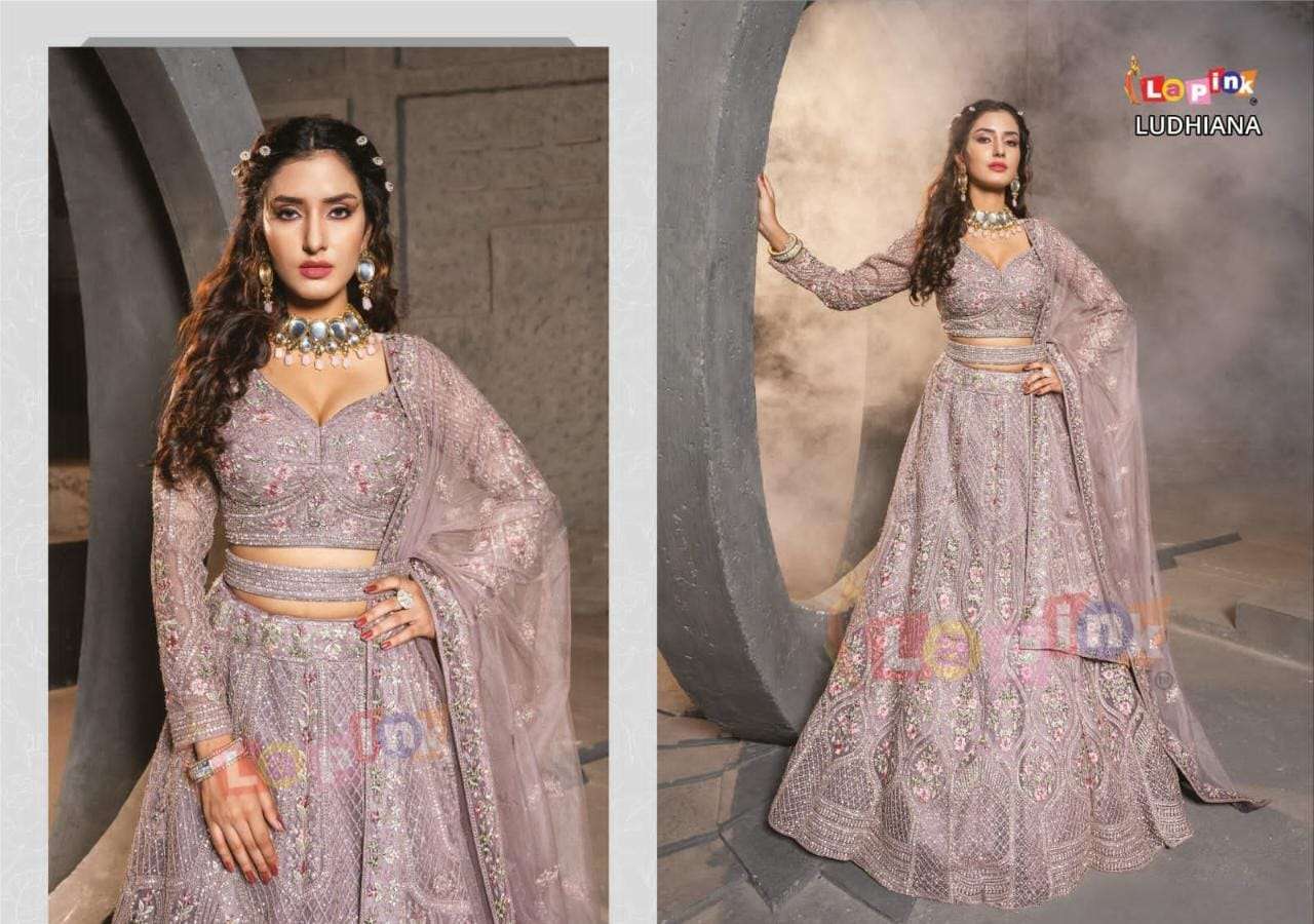 LUDHIANA BY LAPINK DESIGNER FABRIC HEAVY WORK BRIDAL READYMADE LEHENGA