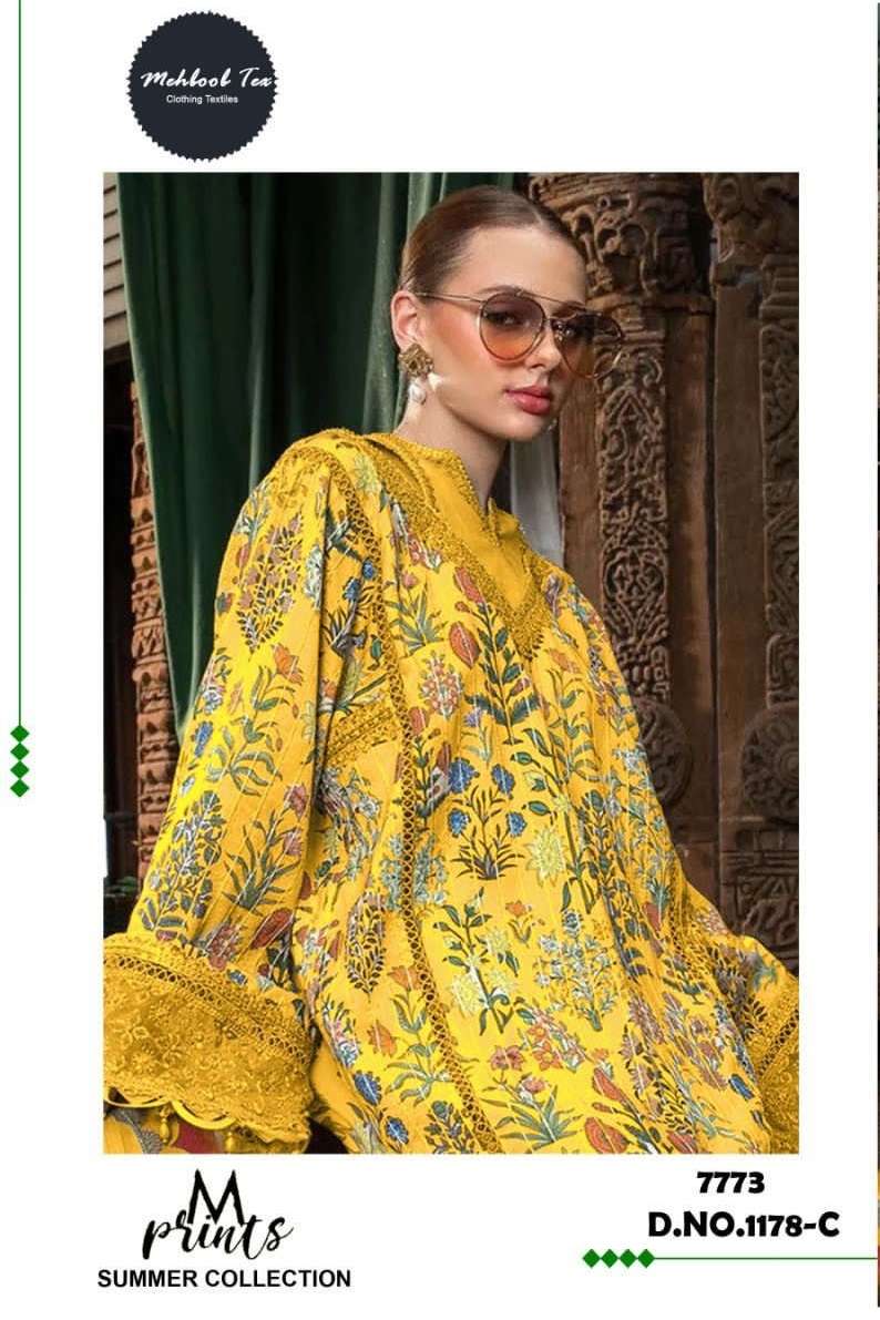 M PRINTS SUMMER COLLECTION BY MEHBOOB TEX 1178-C TO 1178-E SERIES COTTON PAKISTANI DRESSES