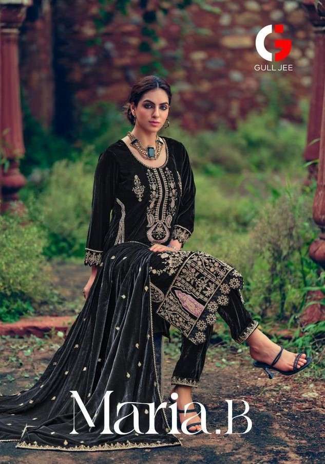 MARIA.B BY GULL JEE 14001 TO 14006 SERIES VELVET EMBROIDERY READYMADE DRESSES