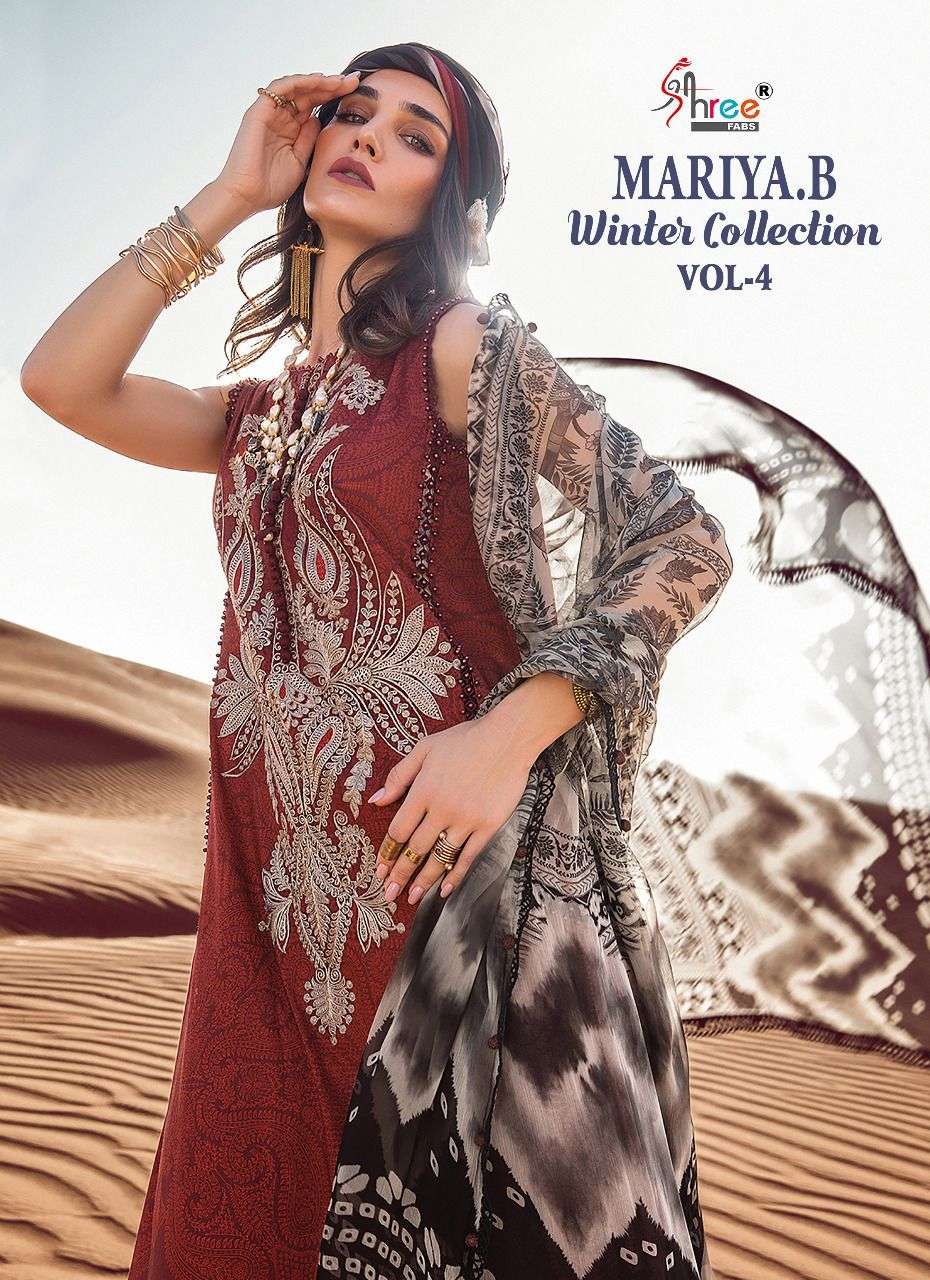 MARIYA.B WINTER COLLECTION VOL-4 BY SHREE FABS 2431 TO 2437 SERIES PASHMINA PAKISTANI DRESSES