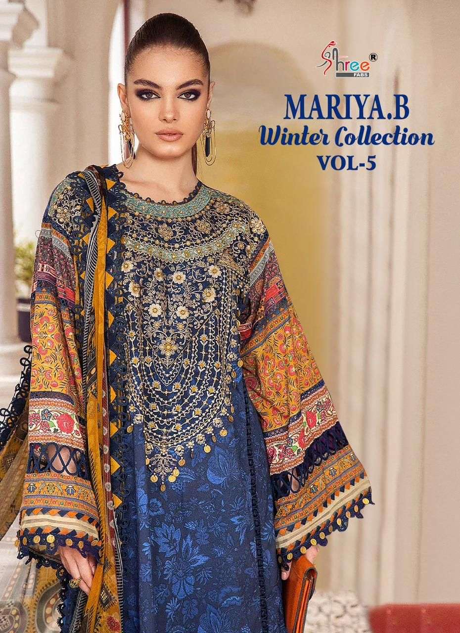 MARIYA.WINTER COLLECTION VOL-5 BY SHREE FABS 3314 TO 3321 SERIES PASHMINA WORK DRESSES