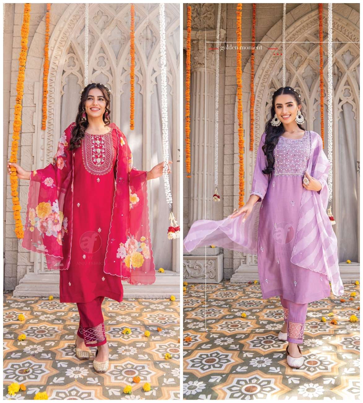 MAYRA 3252 & 3254 HITS BY ANJU FABRICS VISCOSE MODAL HAND WORK READYMADE DRESSES