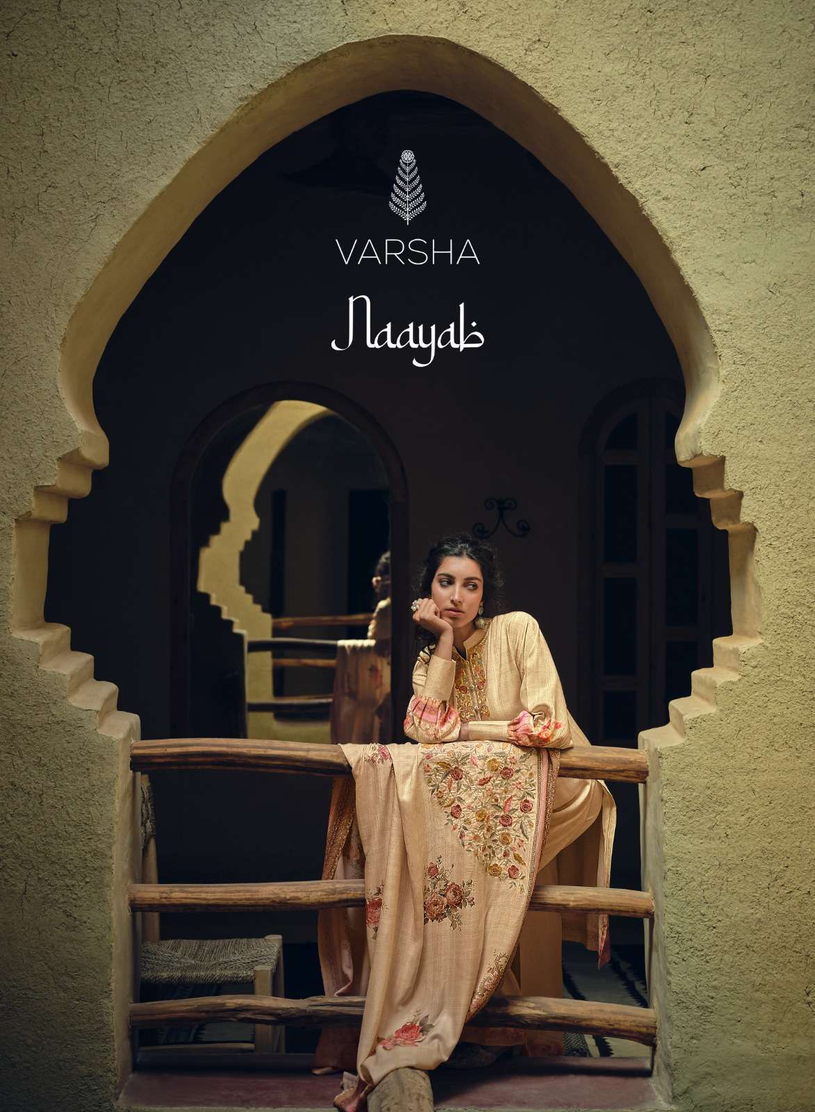 NAAYAB BY VARSHA 01 TO 06 SERIES PASHMINA SILK PRINT WORK WINTER WEAR DRESSES