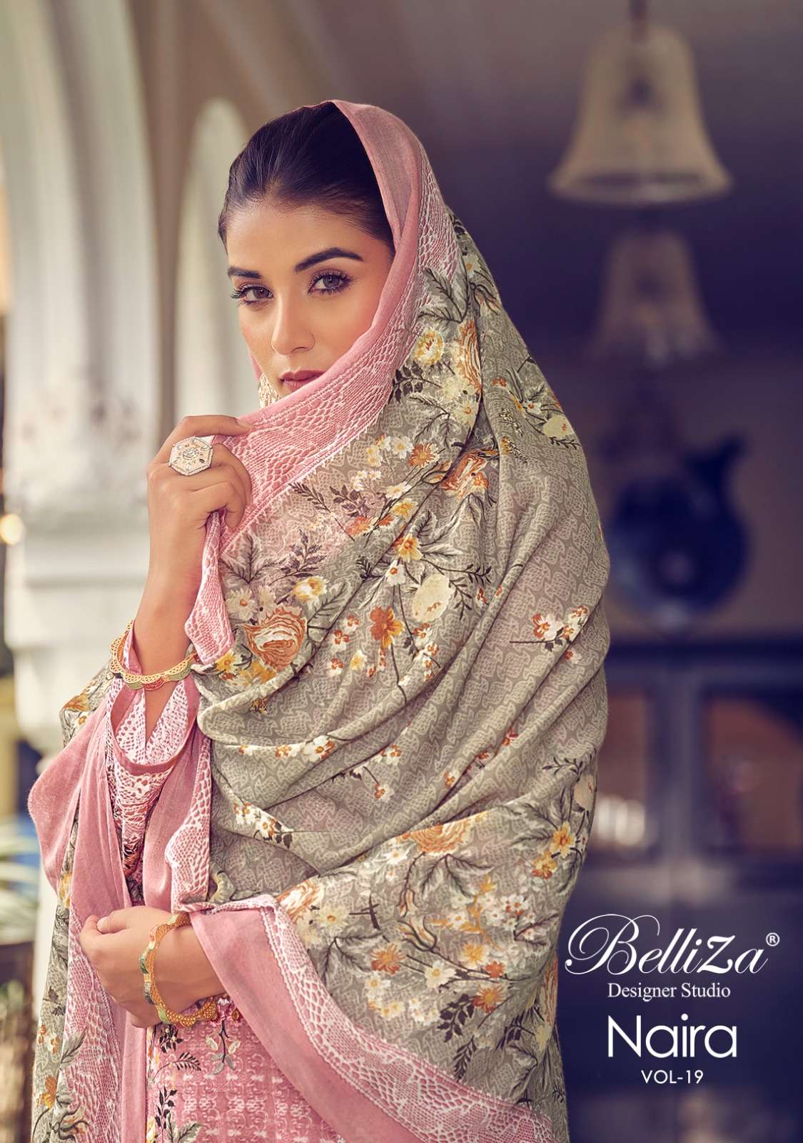 NAIRA VOL-19 BY BELLIZA 824-001 TO 824-010 SERIES PURE COTTON PRINT WORK DRESSES