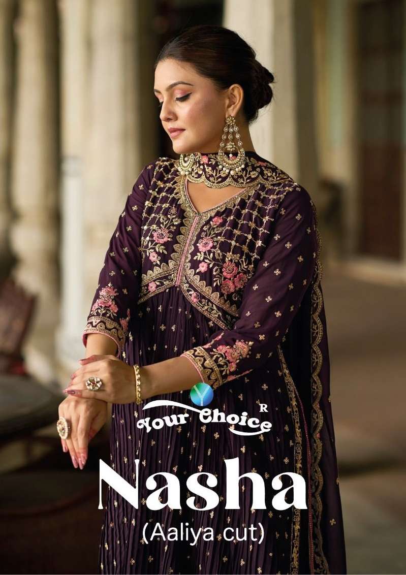 NASHA BY YOUR CHOICE 10001 TO 10006 SERIES BLOOMING GEORGETTE WORK READYMADE DRESSES