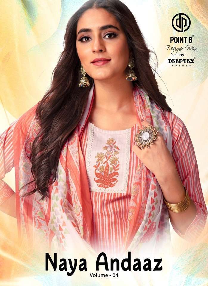 NAYA ANDAAZ VOL-4 BY DEEPTEX 4001 TO 4010 SERIES PURE COTTON PRINT READYMADE DRESSES