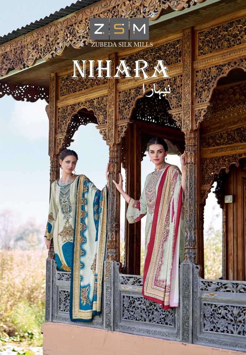 NIHARA BY ZSM 20001 TO 20004 SERIES PURE VISCOSE WOOLEN PRINT WORK WINTER WEAR DRESSES