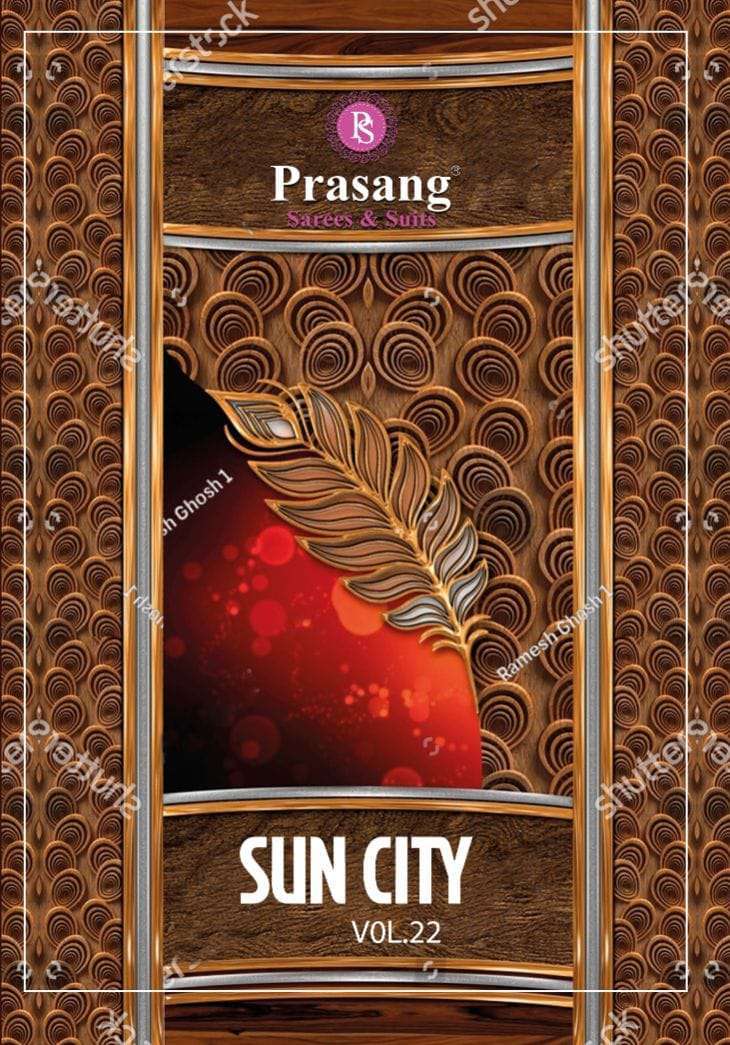 PRASANG SUN CITY VOL-22 BY AQSAWHOLESALE 22001 TO 22020 SERIES PURE COTTON PRINT SAREES