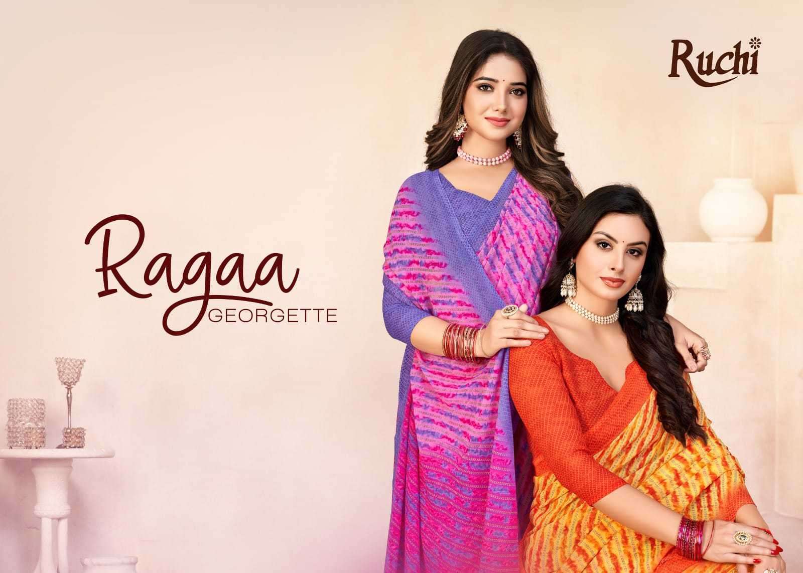 RAGAA GEORGETTE VOL-8 BY RUCHI 27301 TO 27303 SERIES GEORGETTE PRINT CASUAL SAREES