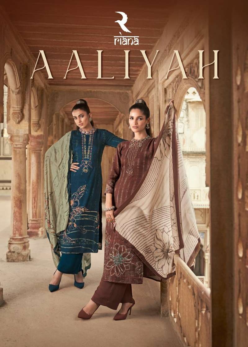 RIANA AALIYAH BY AQSAWHOLESALE 70800 TO 70806 SERIES VISCOSE PASHMINA WORK WINTER WEAR DRESSES