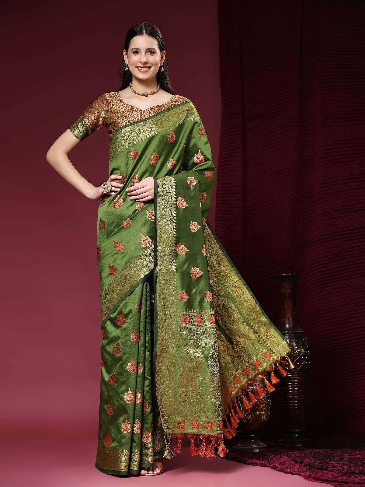 RIYA 4184-A TO 4184-H SERIES BY AQSAWHOLESALE PURE BANARASI LITCHI SILK SAREES