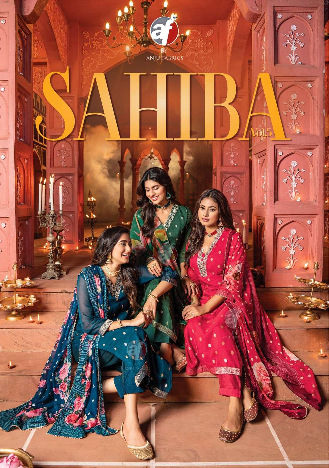 SAHIBA VOL-5 BY ANJU FABRICS 3341 TO 3344 SERIES PURE ORGANZA WORK READYMADE DRESSES