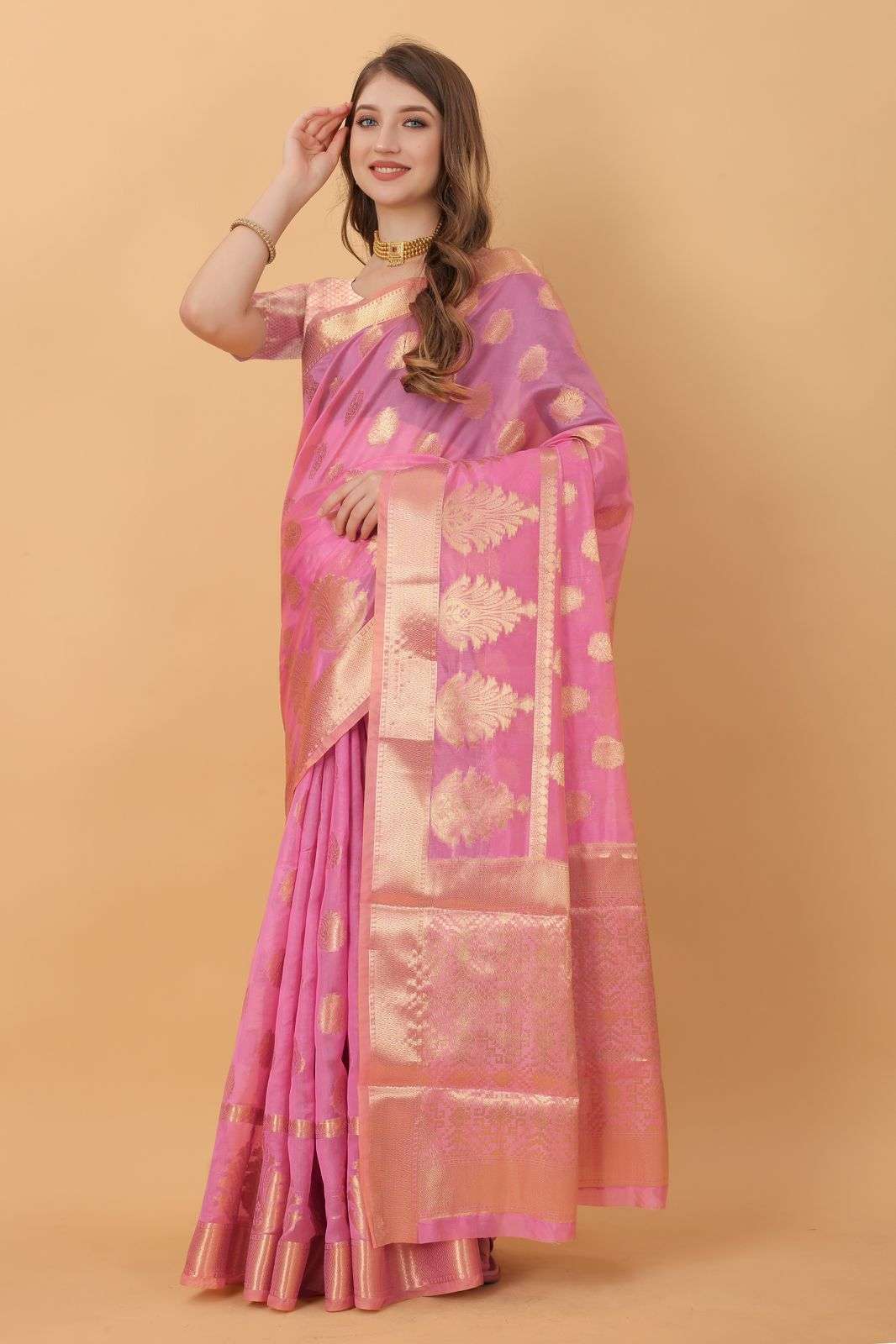 SAMAH VOL-1 BY AQSAWHOLESALE SOFT ORGANZA SILK FESTIVE WEAR SAREES