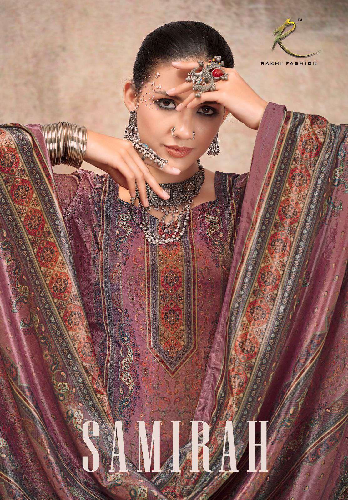 SAMIRAH BY RAKHI FASHION 5111 TO 5114 SERIES VISCOSE VELVET WORK WINTER WEAR DRESSES