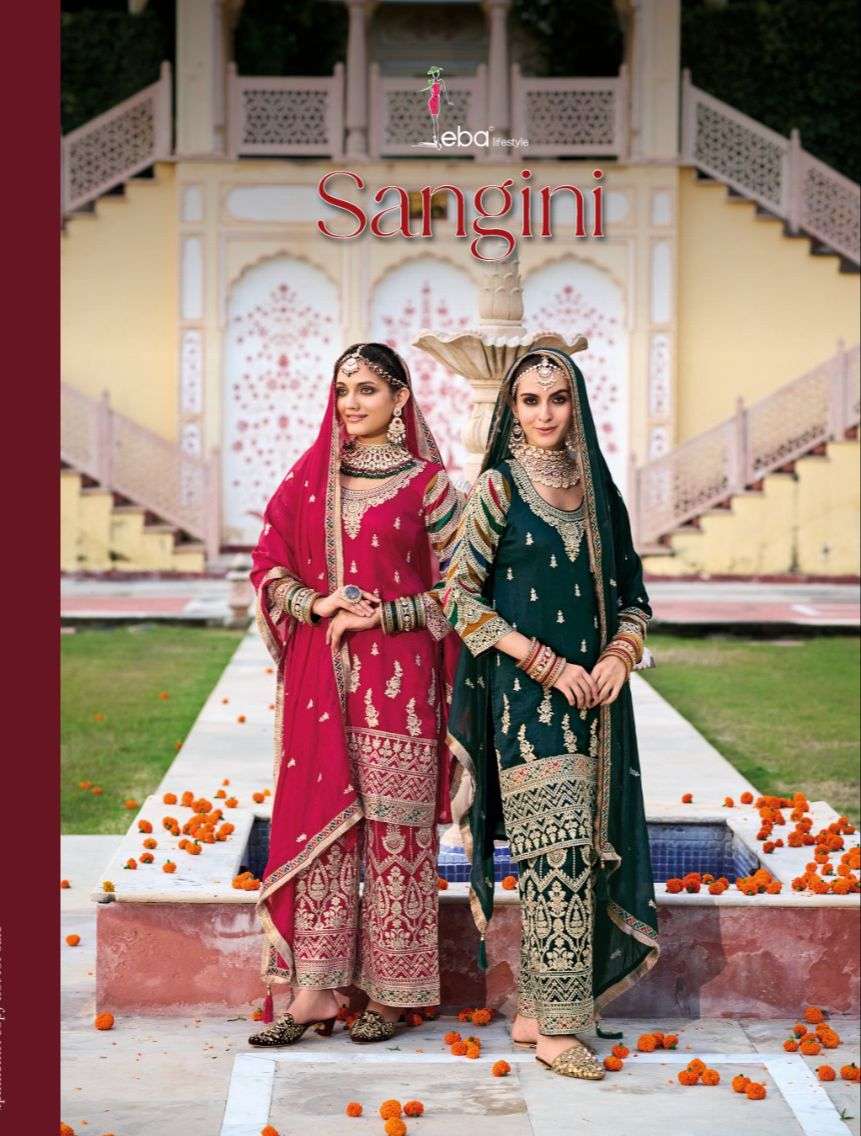 SANGINI BY EBA LIFESTYLE 1626 TO 1629 SERIES PREMIUM SILK WORK READYMADE DRESSES