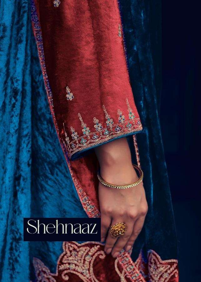 SHEHNAAZ BY GULL JEE 12001 TO 12006 SERIES VISCOSE VELVET WORK WINTER WEAR DRESSES