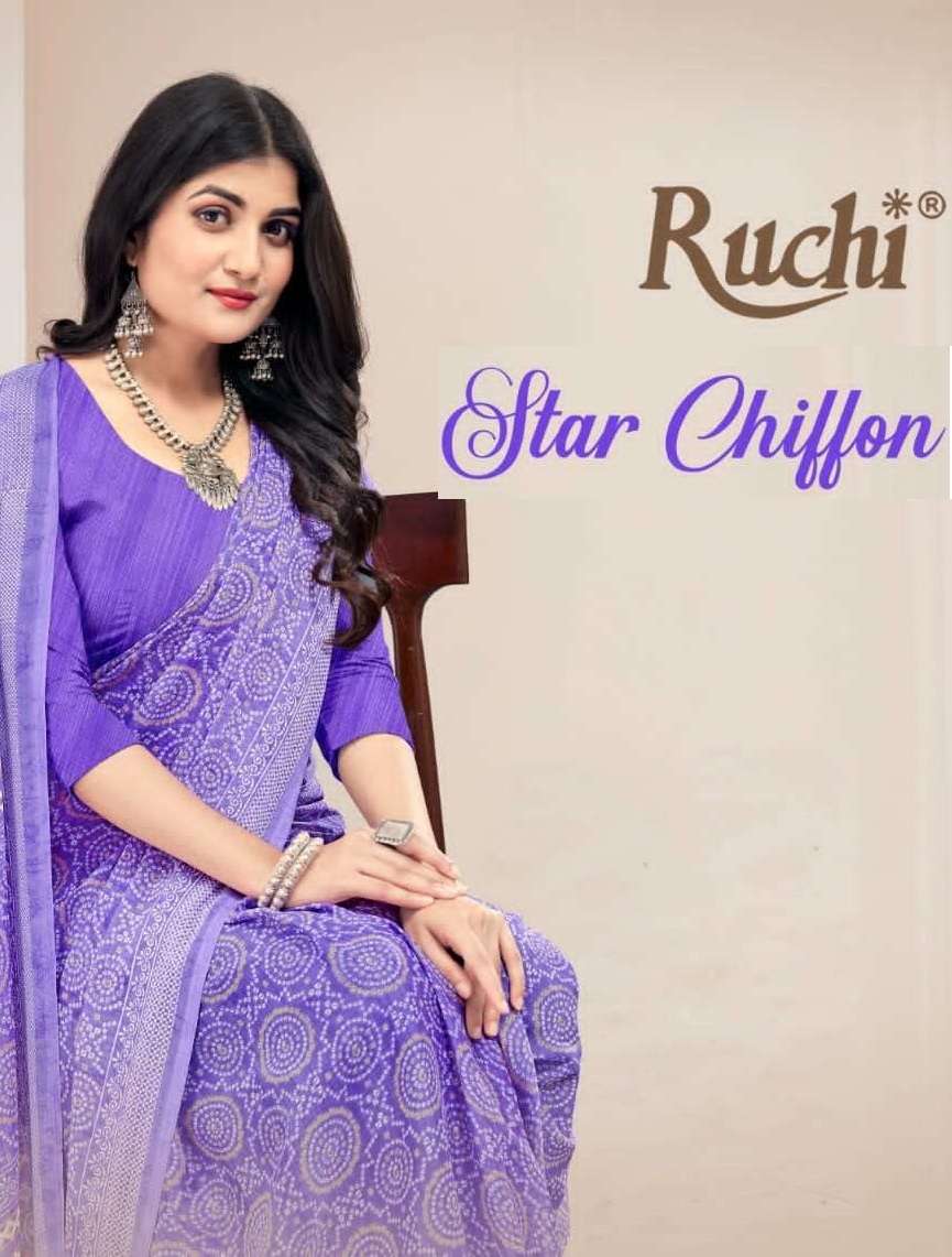 STAR CHIFFON VOL-145 BY RUCHI 29101 TO 29103 SERIES CHIFFON PRINT CASUAL SAREES