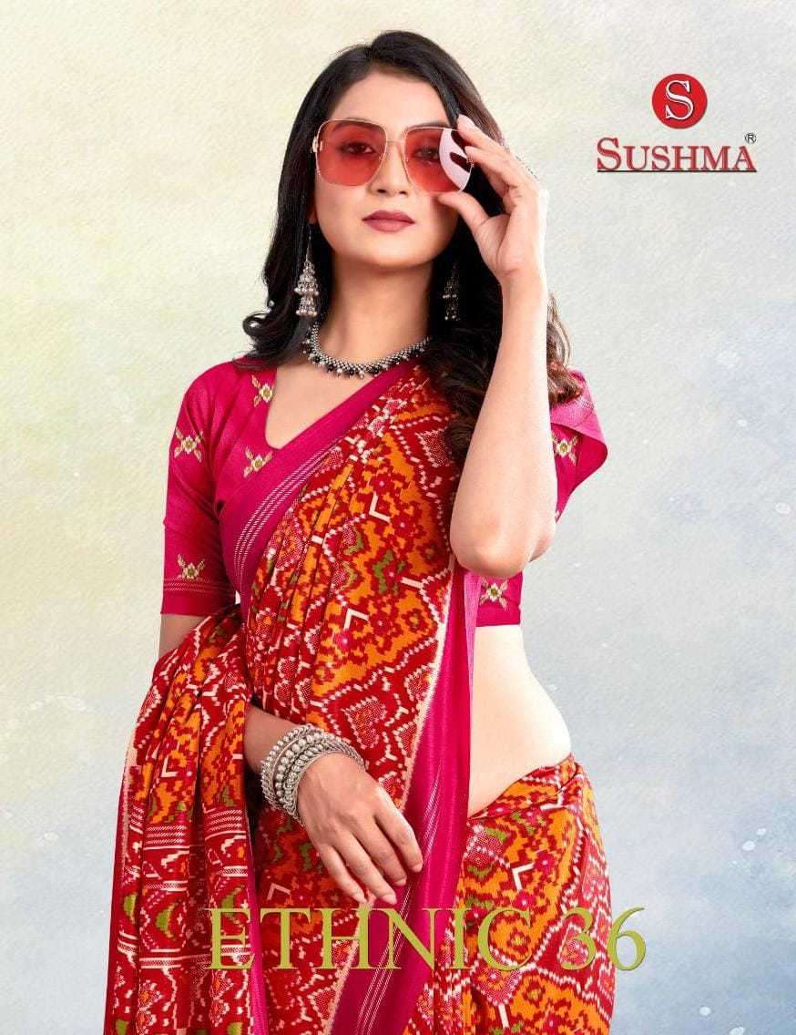 SUSHMA ETHNIC VOL-36 BY AQSAWHOLESALE 3601 TO 3605 SERIES TRADITIONAL SILK SAREES