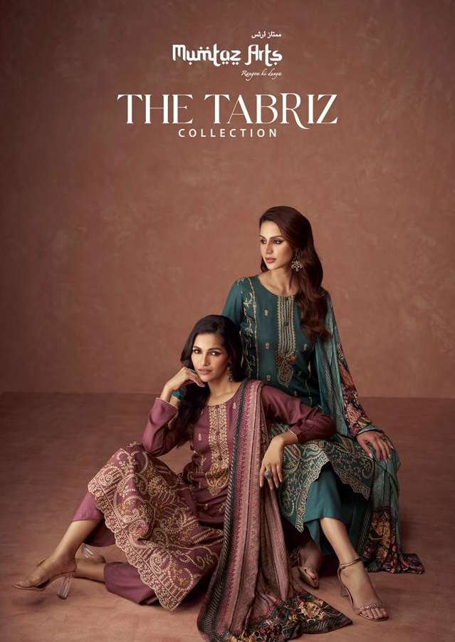 THE TABRIZ BY MUMTAZ ARTS 81001 TO 81006 SERIES VISCOSE PASHMINA WORK WINTER WEAR DRESSES