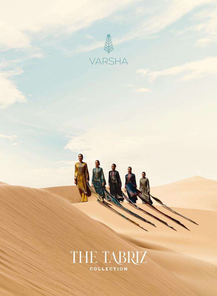 THE TABRIZ BY VARSHA 01 TO 06 SERIES PASHMINA SILK WORK WINTER WEAR DRESSES