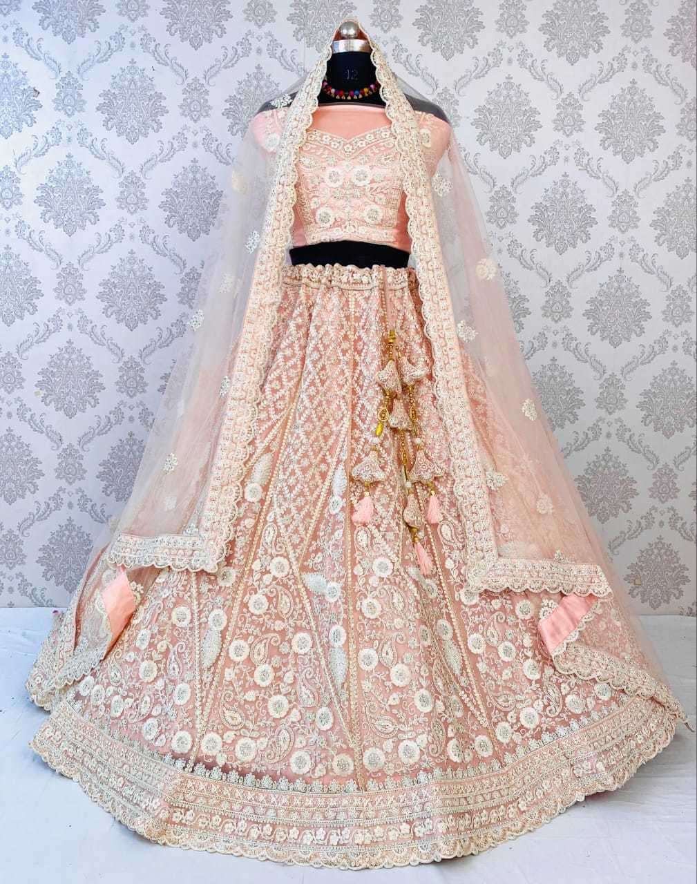 VIVANI VOL-2 BY AQSAWHOLESALE DESIGNER FABRIC HEAVY WORK BRIDAL LEHENGAS