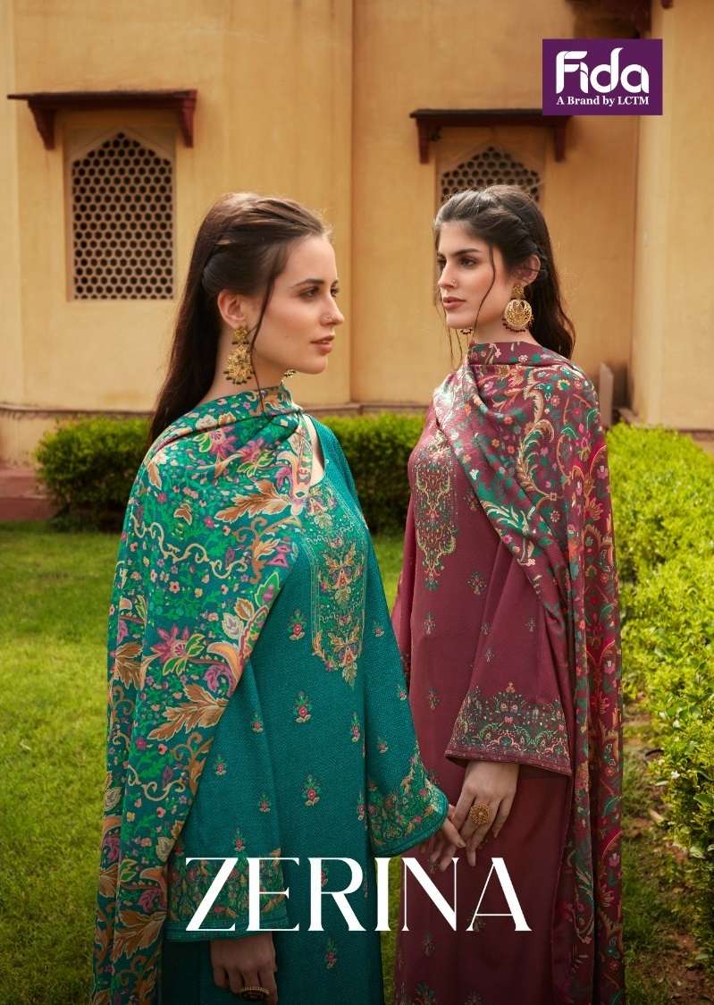 ZERINA BY FIDA 1001 TO 1006 SERIES KASHMIRI WOOL PRINT WINTER WEAR DRESSES