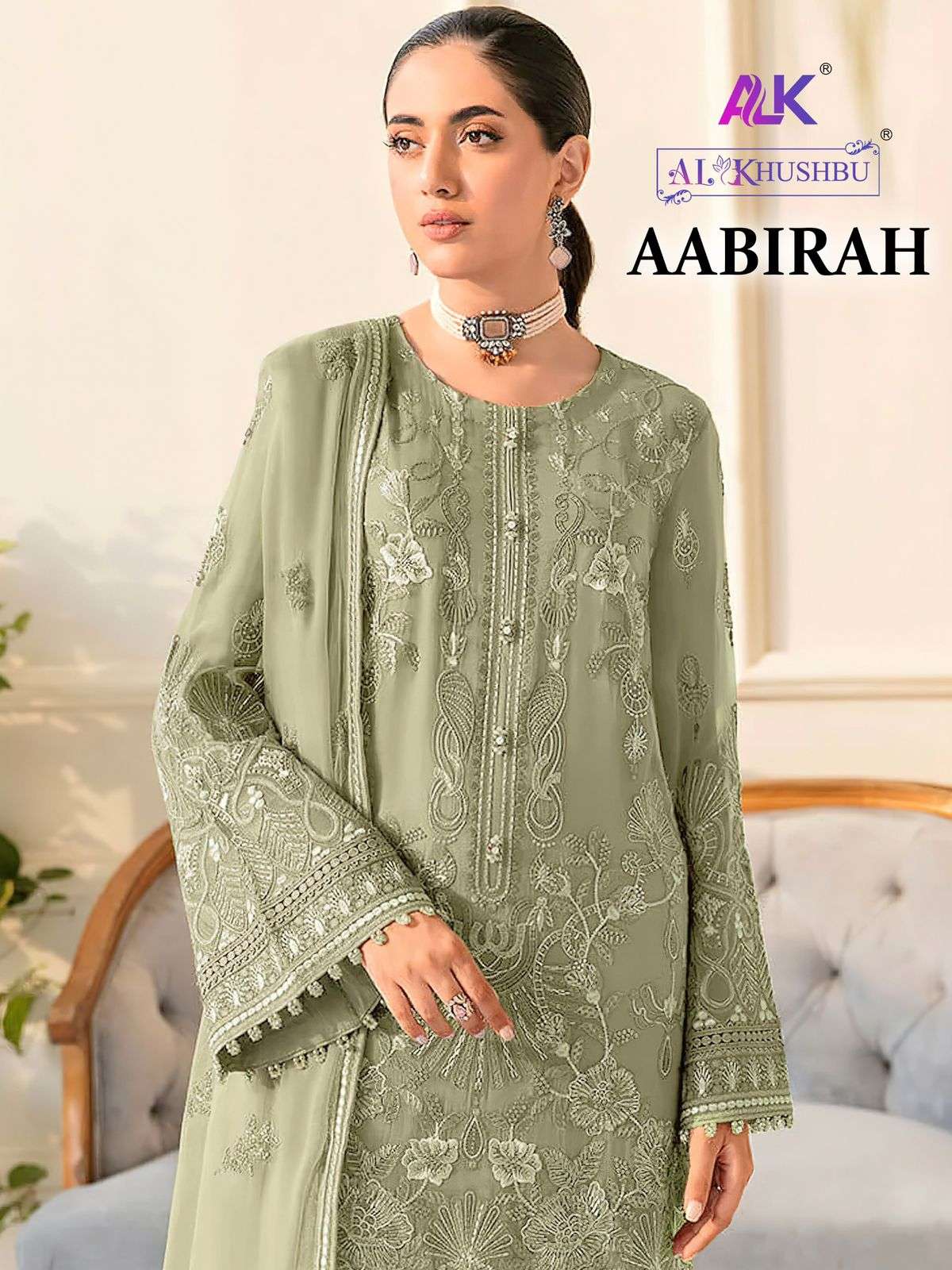 AABIRAH BY AL KHUSHBU 5072-A TO 5072-C SERIES GEORGETTE EMBROIDERY PAKISTANI DRESSES