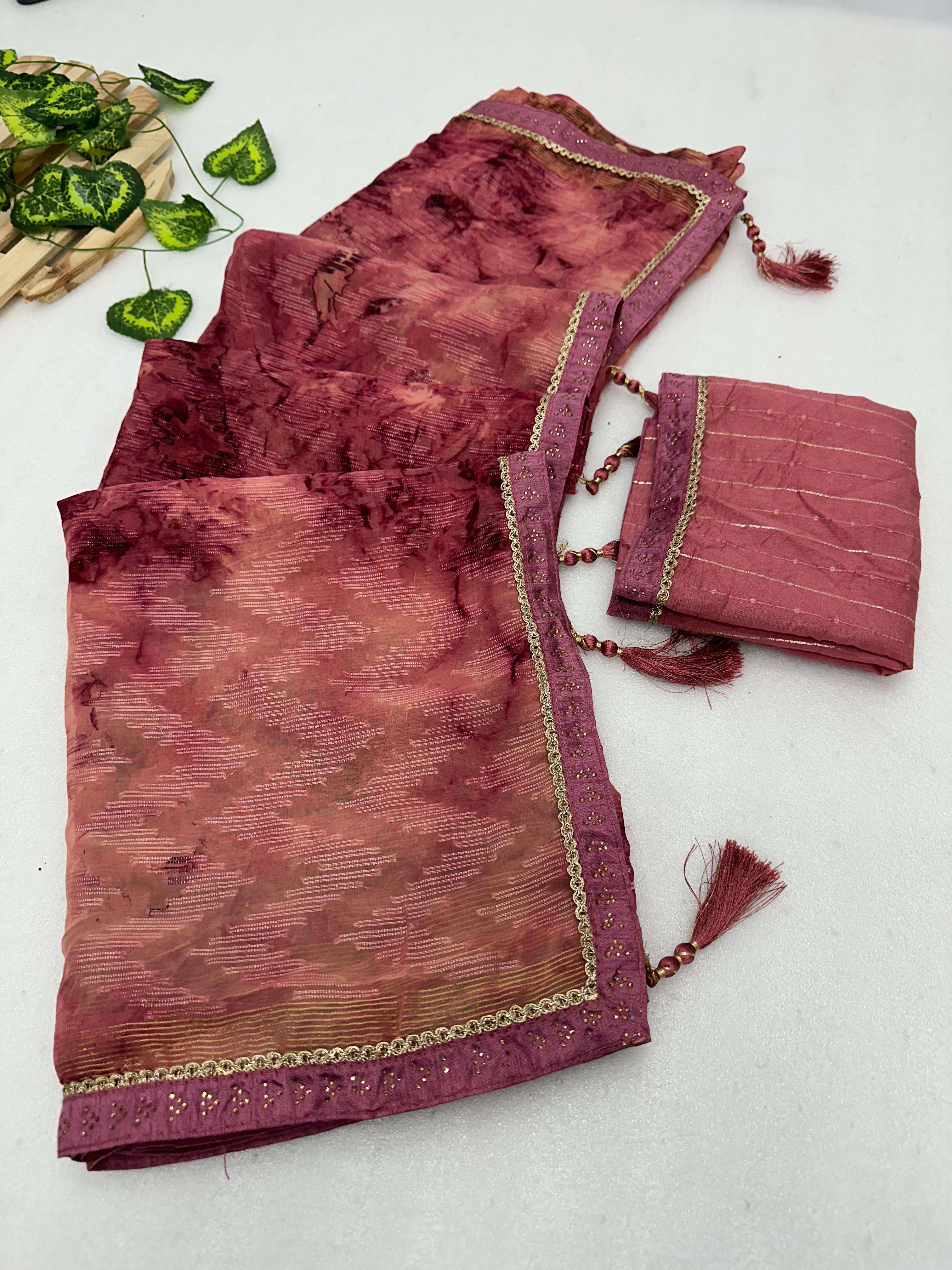 AYLA VOL-1 BY AQSAWHOLESALE WEIGHTLESS BRASSO PRINT WORK CASUAL SAREES