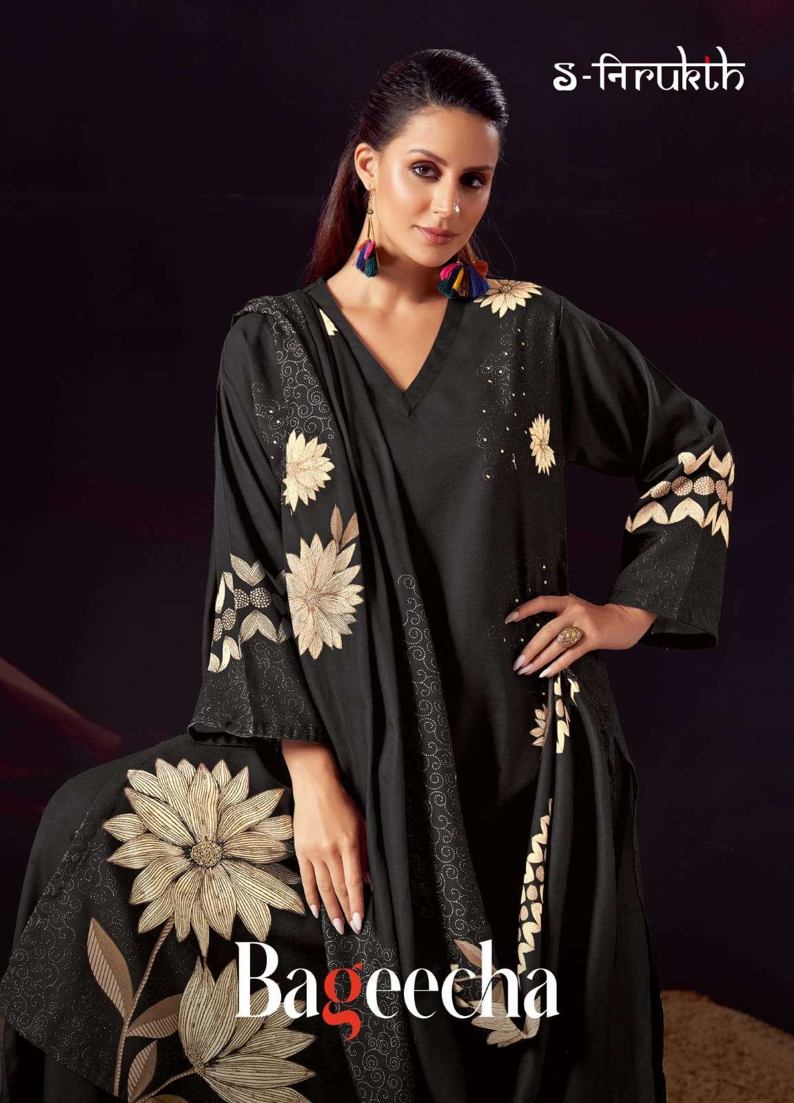 BAGEECHA BY S-NIRUKHT 802 TO 898 SERIES PASHMINA HAND WORK WINTER WEAR DRESSES