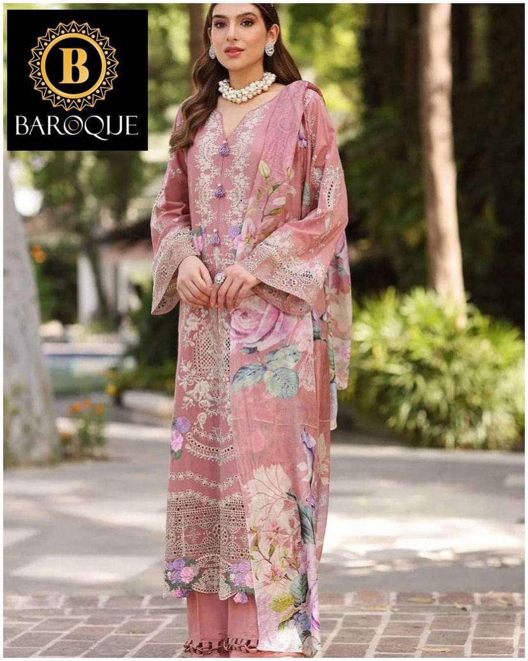 BAROQUE SAIRA SAKINA BY AQSAWHOLESALE COTTON EMBROIDERY PAKISTANI DRESS