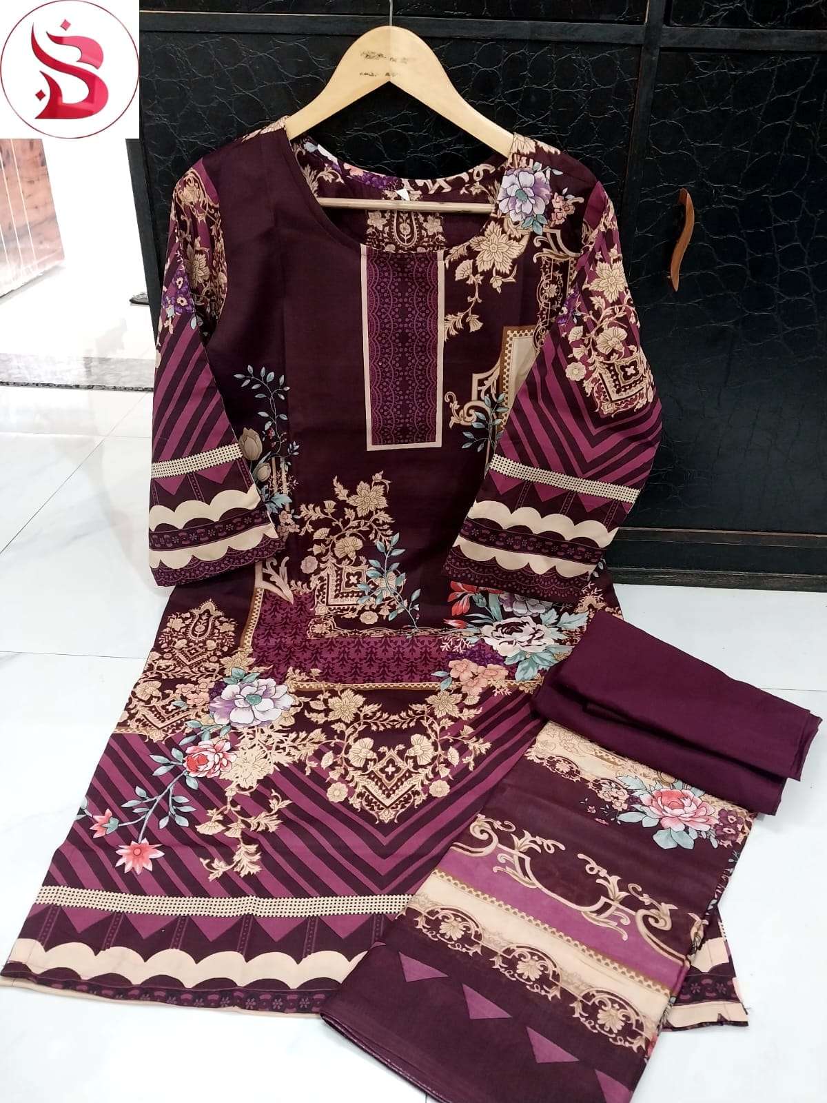 BIN SAEED VOL-2 BY AQSAWHOLESALE SEMI LAWN PRINT PAKISTANI READYMADE DRESSES