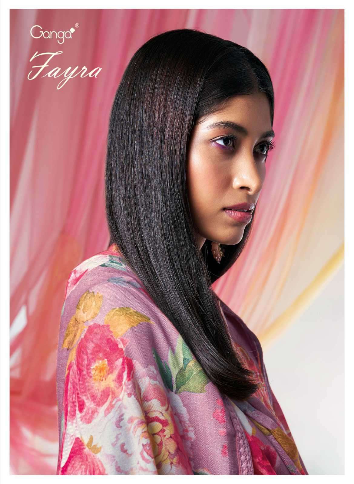 FAYRA BY GANGA FASHIONS 1605 TO 1610 SERIES PASHMINA PRINT WORK WINTER WEAR DRESSES