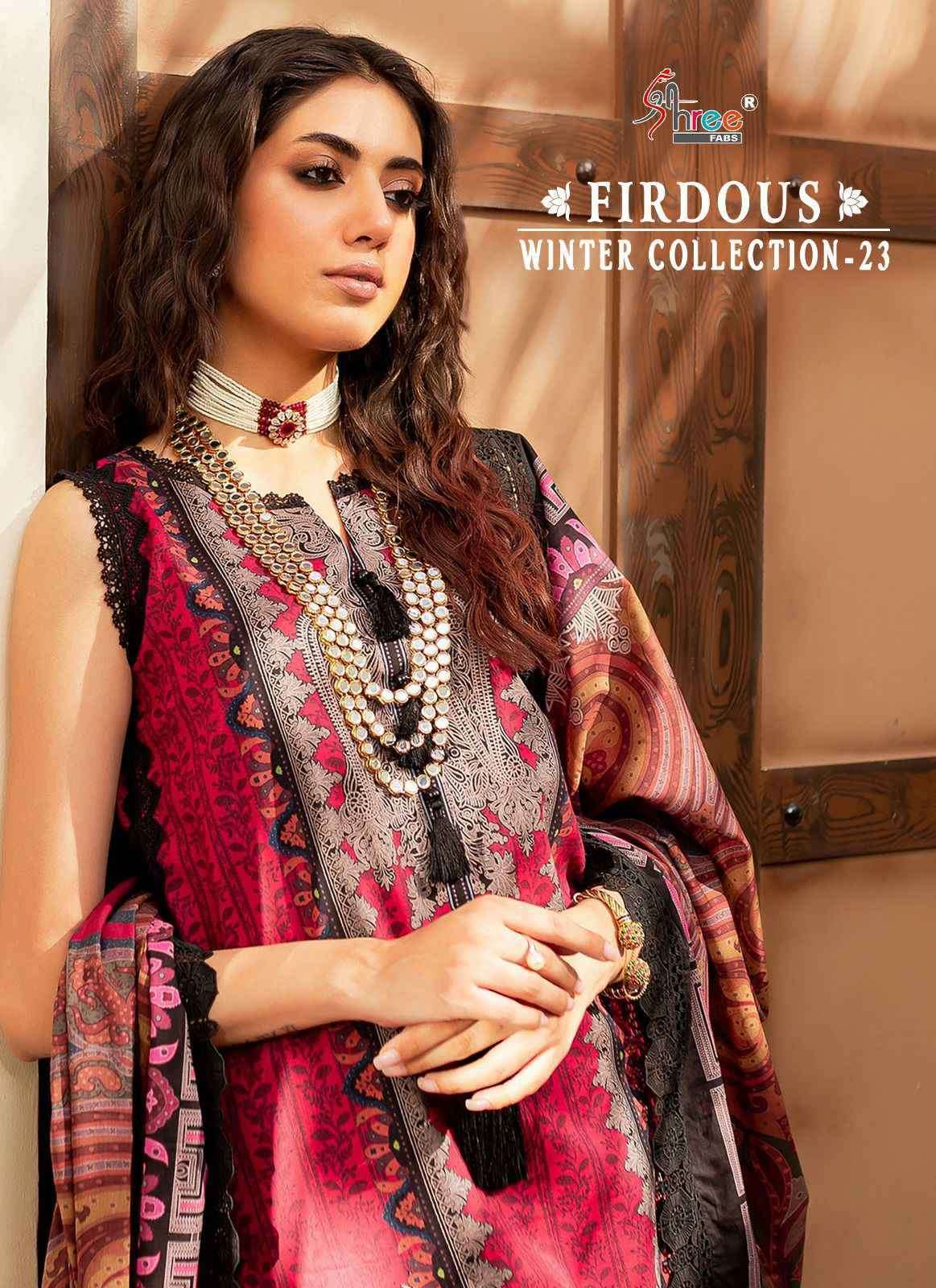 FIRDOUS WINTER COLLECTION-23 BY SHREE FABS 3322 TO 3329 SERIES PASHMINA WINTER PAKISTANI DRESSES