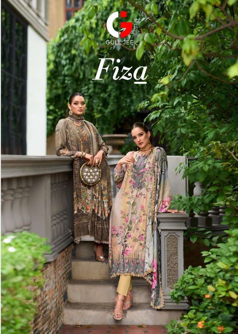 FIZA BY GULL JEE 22001 TO 22006 SERIES VISCOSE PASHMINA EMBROIDEREY WINTER WEAR DRESSES