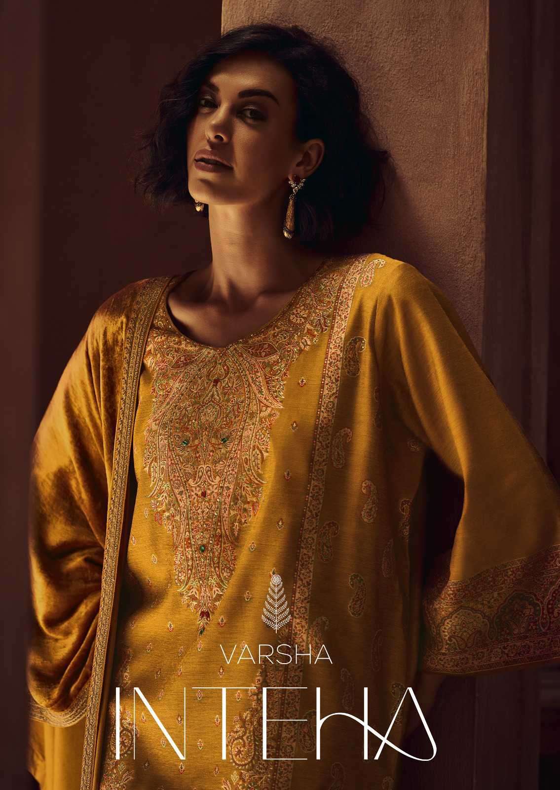 INTEHA BY VARSHA 01 TO 03 SERIES KANI SILK WOOVEN WINTER WEAR DRESSES