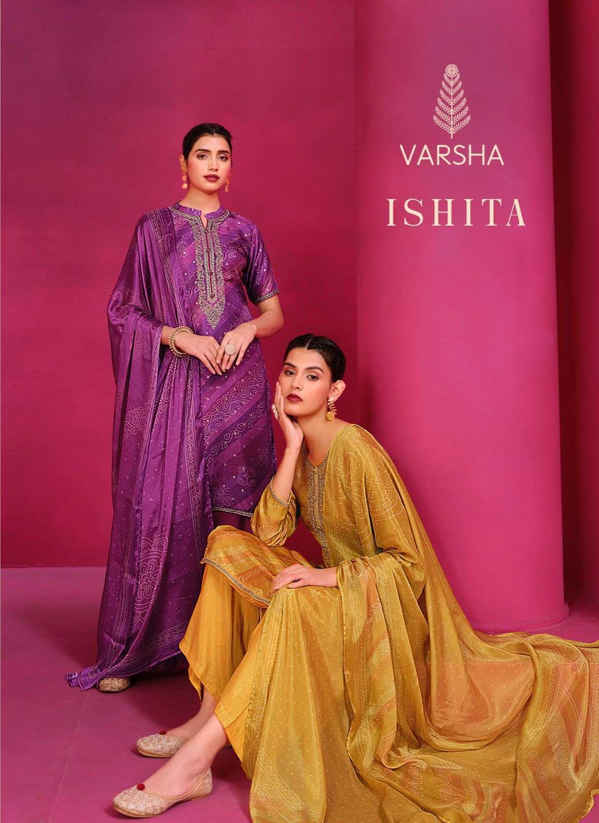 ISHITA BY VARSHA 72 TO 75 SERIES VISCOSE PRINT EMBROIDERY WORK DRESSES