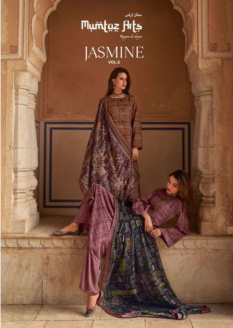 JASMINE VOL-2 BY MUMTAZ ARTS 60001 TO 60006 SERIES PASHMINA WORK WINTER WEAR DRESSES