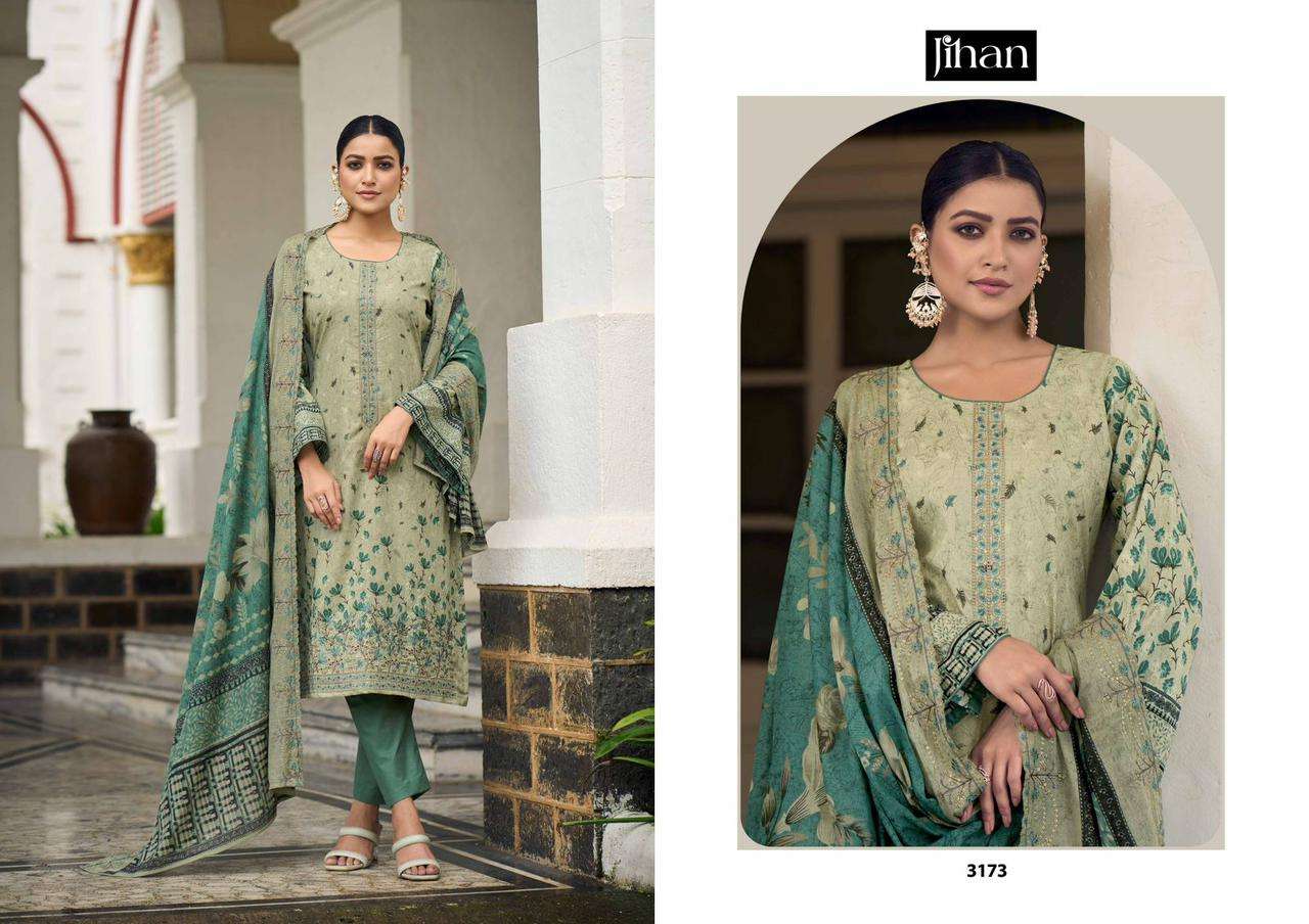 JIHAN 3173 HIT DESIGN BY JIHAN PURE LAWN COTTON WORK PAKISTANI DRESS