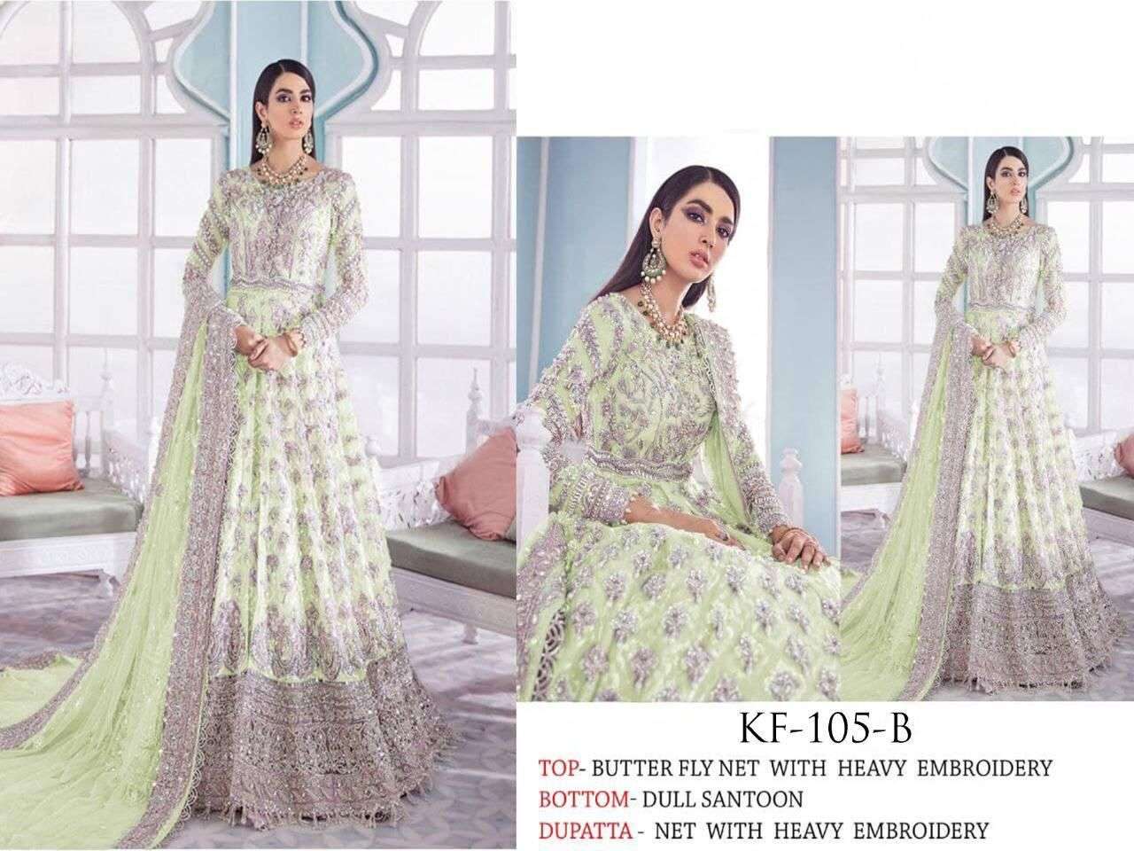 KF-105 HIT DESIGN BY AQSAWHOLESALE NET HEAVY EMBROIDERY WORK PAKISTANI DRESS