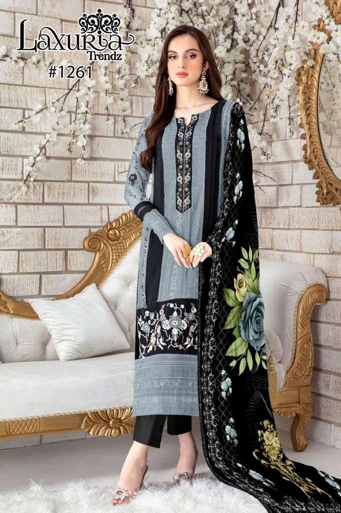 LAXURIA 1261 HIT DESIGN BY LAXURIA TRENDZ FAUX GEORGETTE READYMADE DRESS