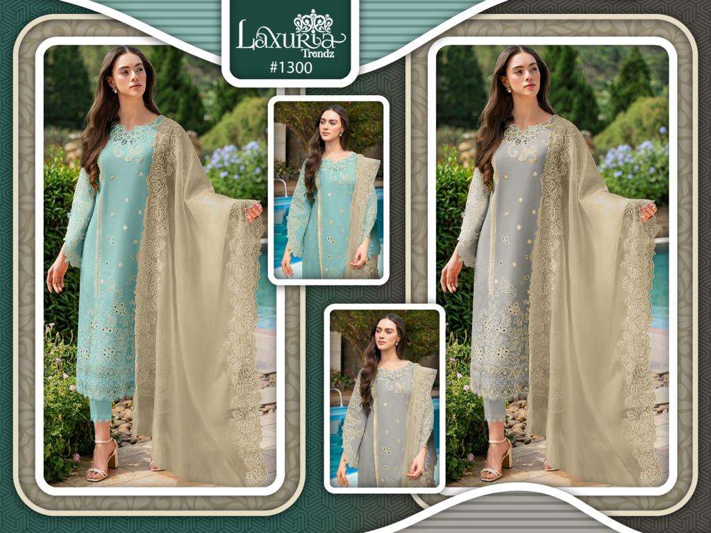 LAXURIA 1300 COLOURS BY LAXURIA TRENDZ FAUX GEORGETTE WORK READYMADE DRESSES