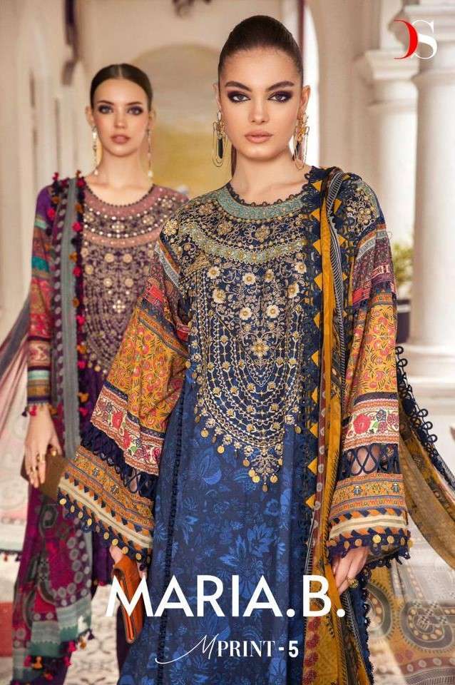 MARIA.B MPRINT VOL-5 BY DEEPSY SUITS 3261 TO 3267 SERIES COTTON PRINT WORK PAKISTANI DRESSES