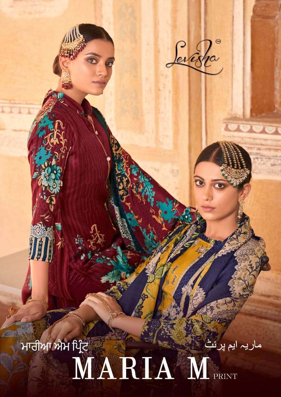 MARIA M PRINT BY LEVISHA 7013 TO 7019 SERIES PASHMINA PRINT PAKISTANI WINTER WEAR DRESSES