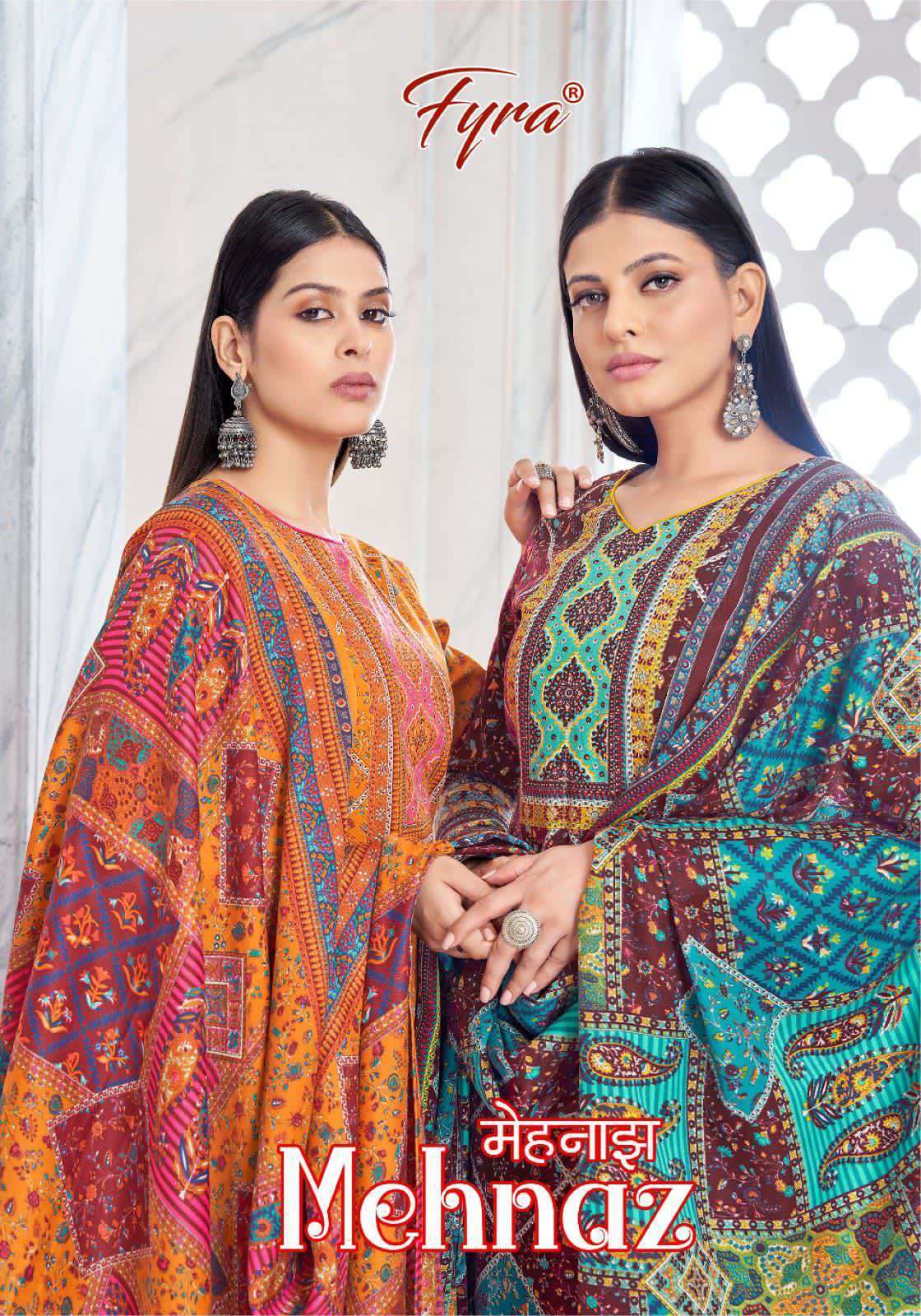 MEHNAZ BY FYRA 946-001 TO 946-008 SERIES PASHMINA DIAMOND WORK WINTER WEAR DRESSES