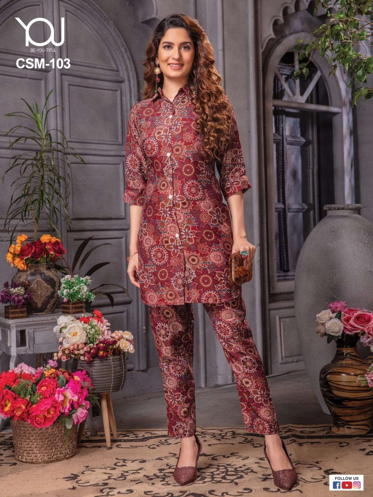 MISBISS VOL-2 BY YOU FANCY FABRIC PRINT WORK CO-ORD SET