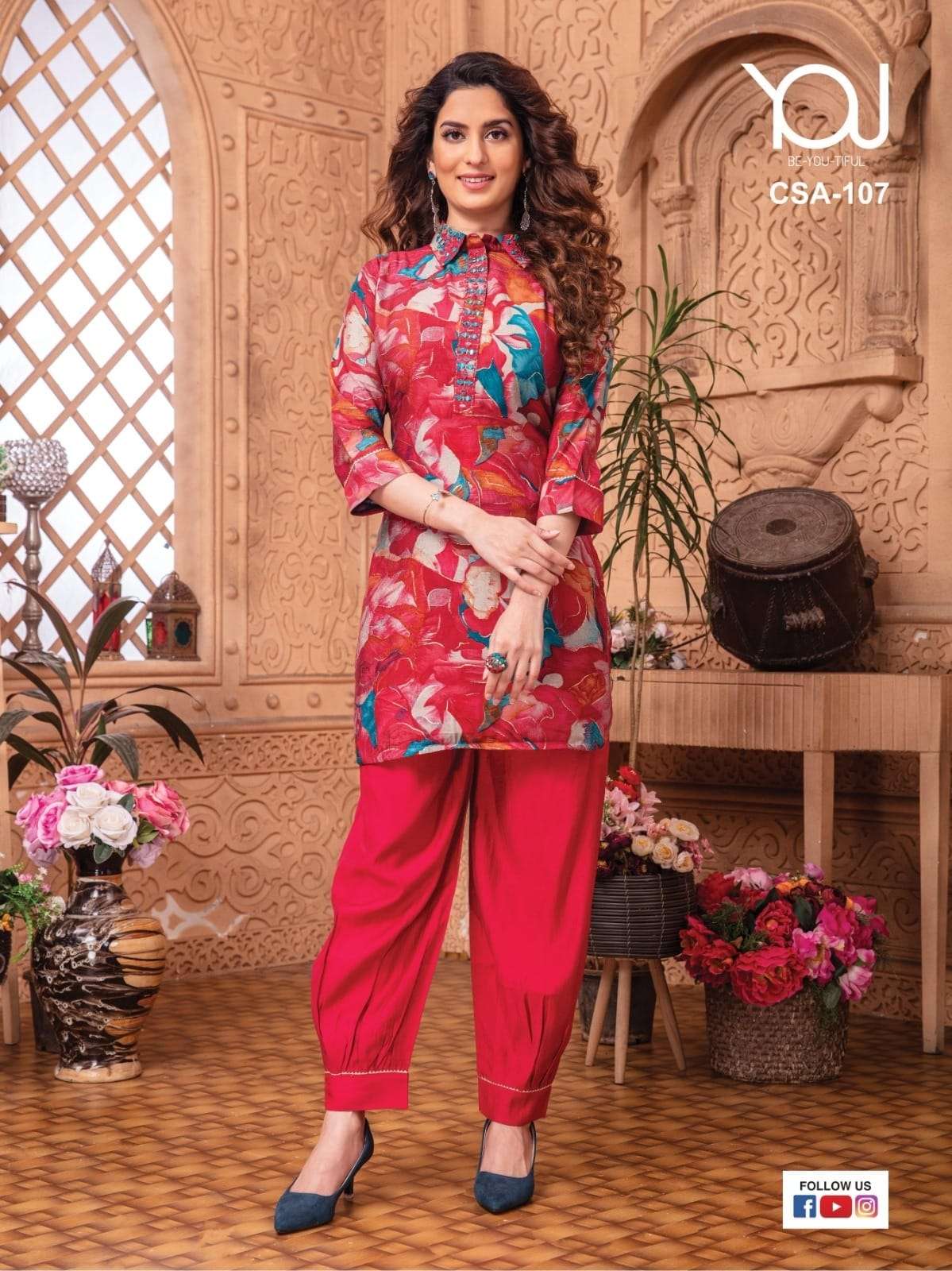 MISBISS VOL-3 BY YOU FANCY FABRIC PRINT WORK CO-ORD SET