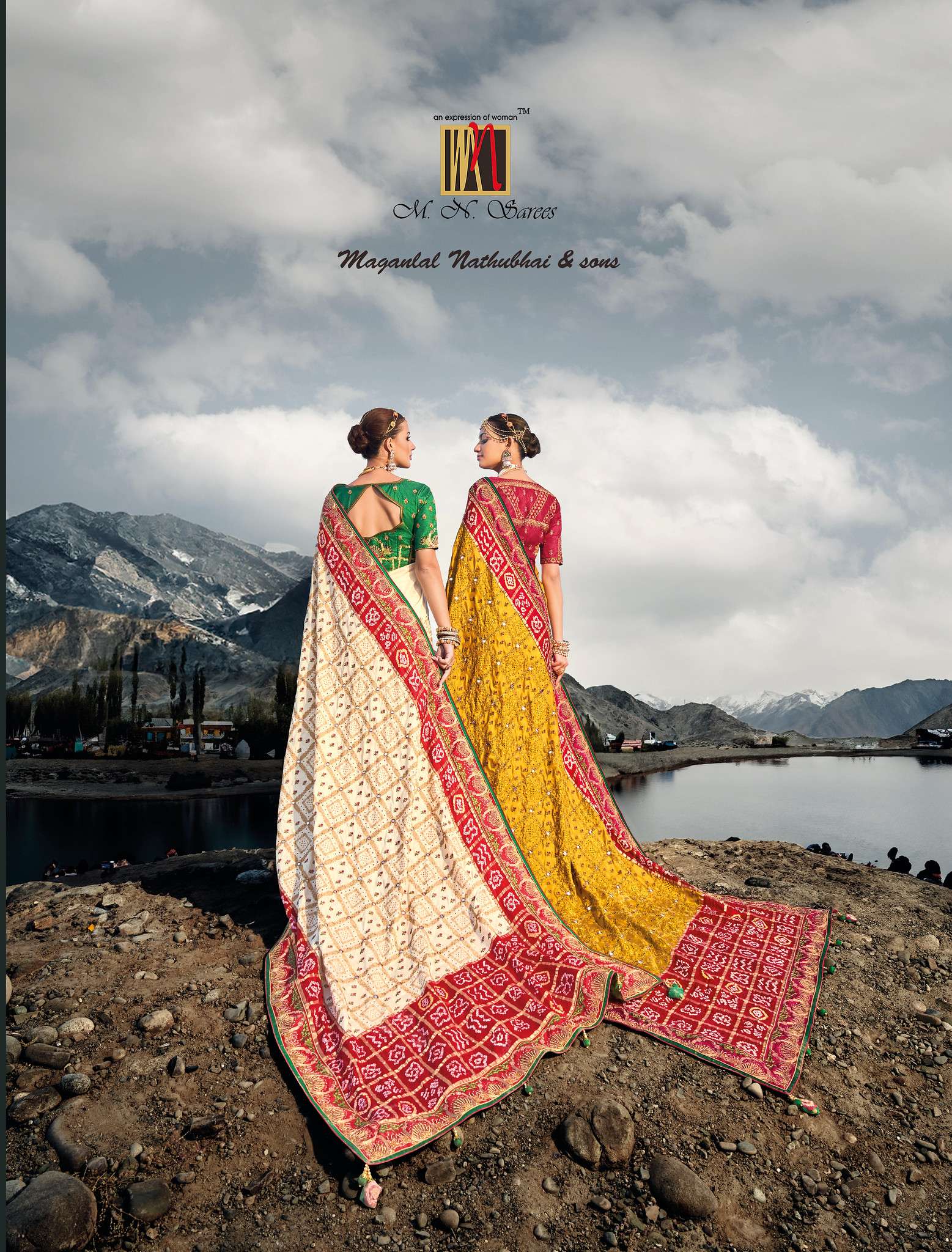 MN 7301 TO 7304 SERIES BY MN SAREES BANDHEJ SILK HEAVY WORK WEDDING WEAR SAREES