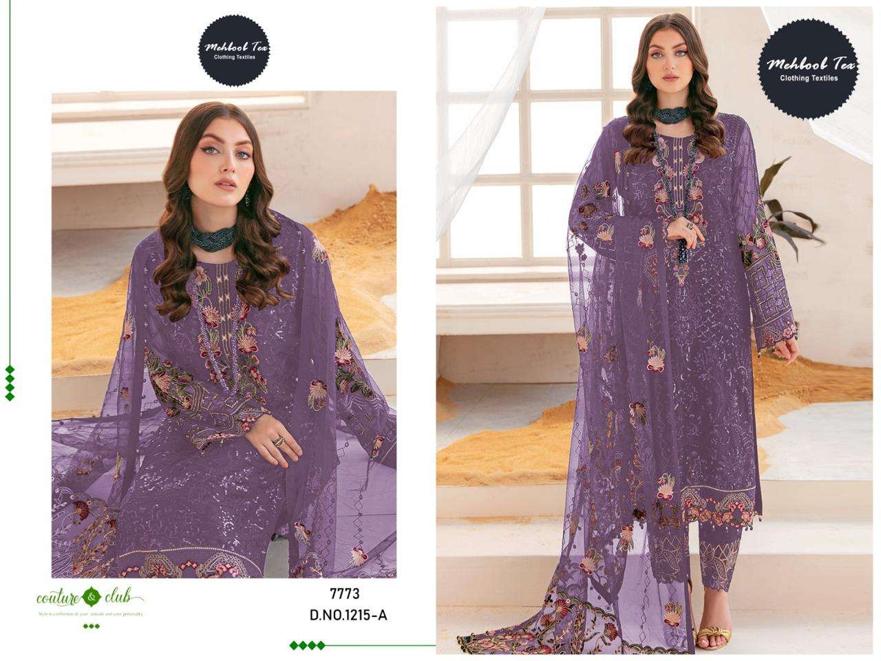 MT-1215 COLOURS BY MEHBOOB TEX GEORGETTE EMBROIDERY WORK PAKISTANI DRESSES